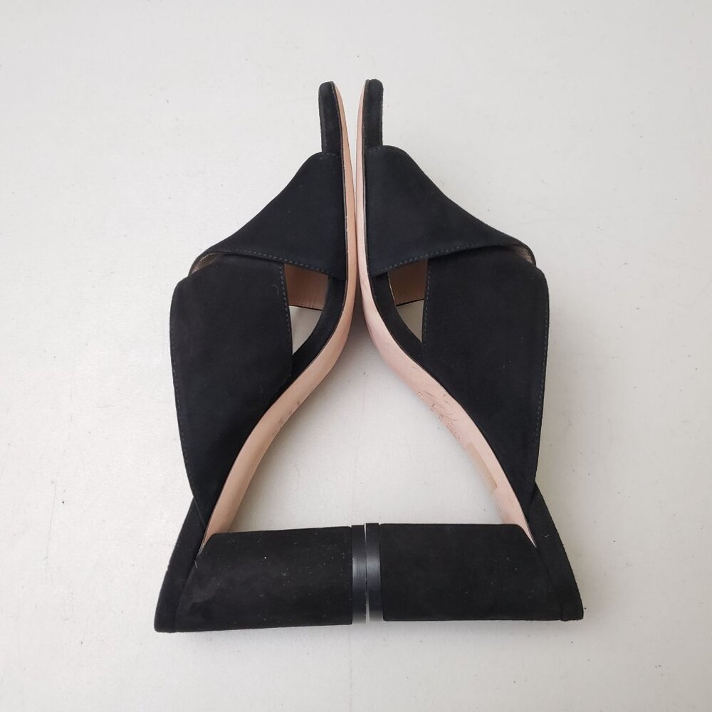 Stuart Weitzman Galene Sandals Black Suede Size 8.5 - Picture 4 of 5